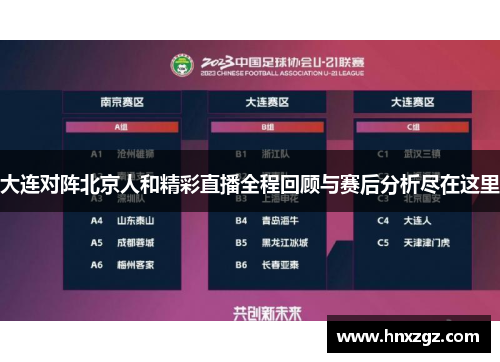大连对阵北京人和精彩直播全程回顾与赛后分析尽在这里